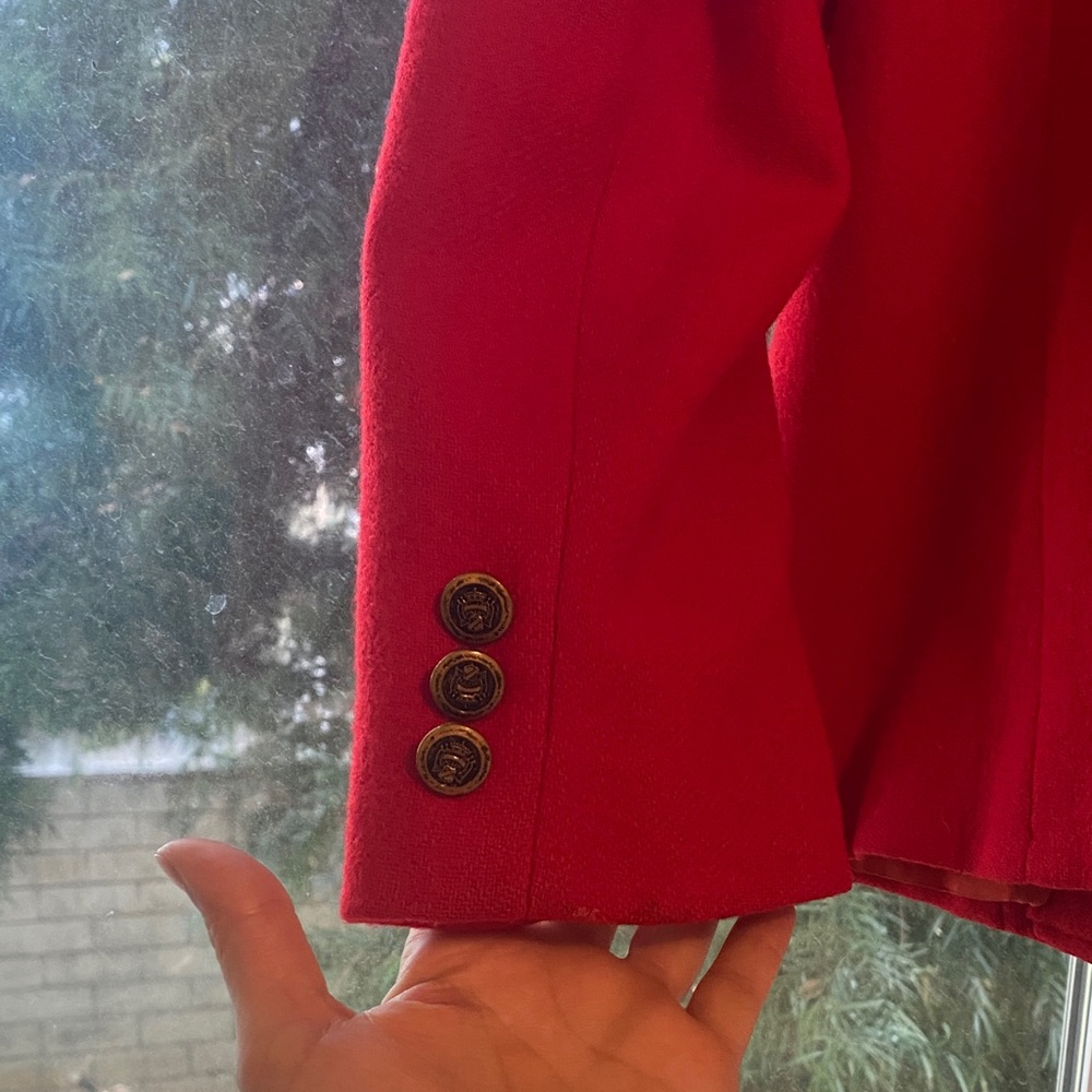 Pendleton Red Wool Blazer - image 8